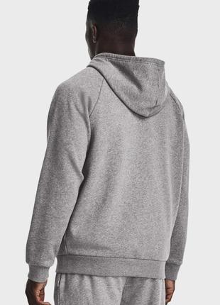 Under armour чоловіче сіре худі ua rival fleece fz hoodie3 фото