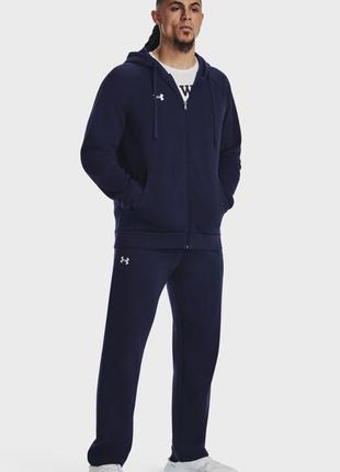 Under armour мужское темно-синее худи ua rival fleece fz hoodie2 фото