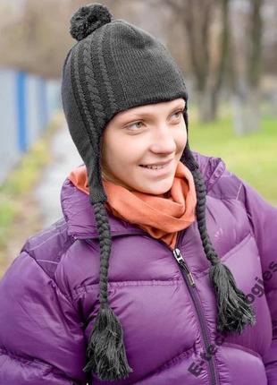 Тепла жіноча шапка adidas winter cap w чорна