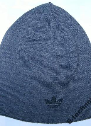 Жіноча шапка adidas originals ac logo beanie дружин grey