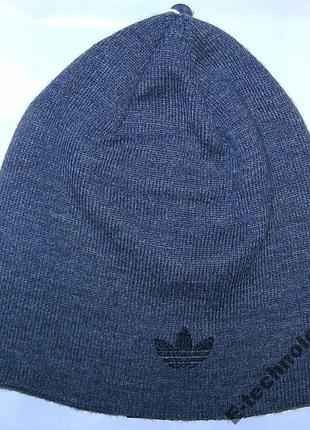 Жіноча шапка adidas originals ac logo beanie дружин grey2 фото