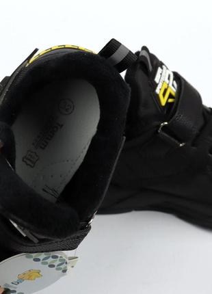 0227d теплые кроссовки на липучке для мальчика черные тм том.м9 фото