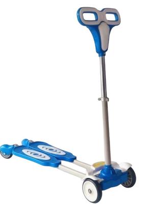 Самокат детский 4 колеса scooter trider синий
