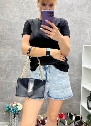 Бордовый каркасный клатч ysl, натуральная замша