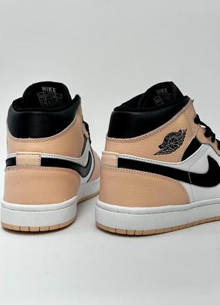 Кросівки nike air jordan 1 mid peach (жіночі)9 фото