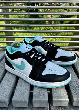 Кроссовки nike air jordan 1 (black / mint)