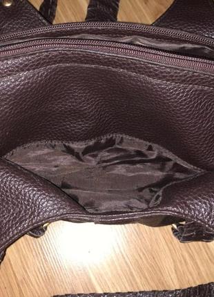 Стильная сумка темно коричневого цвета} бренд soho newyork7 фото
