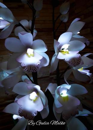 Світлодіодний світильник - орхідея3 фото