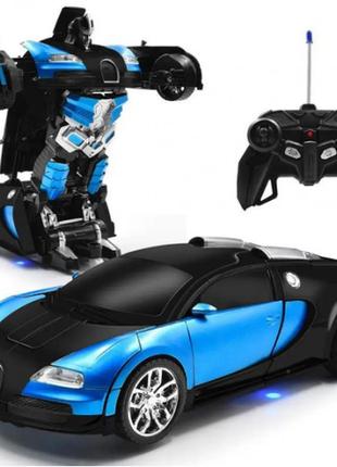 Трансформер машинка на радиоуправлении bugatti car robot