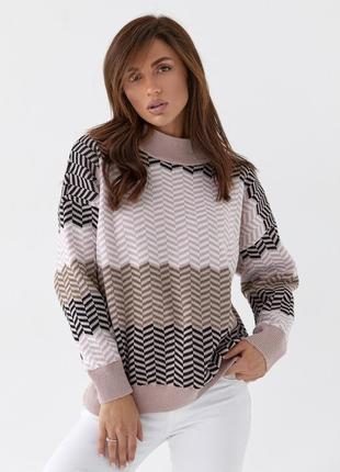 Стильный женский свитер свободного кроя3 фото