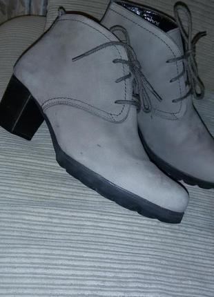 Замшевые ботинки gabor размер 39,5 (26см)5 фото
