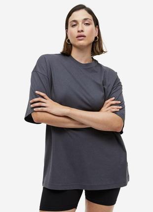 Футболка h&m дівчинку divided оверсайз з м'якого бавовняного трикотажу.3 фото