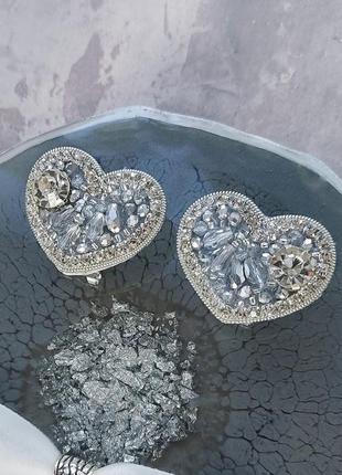 Серьги сердца ручной работы