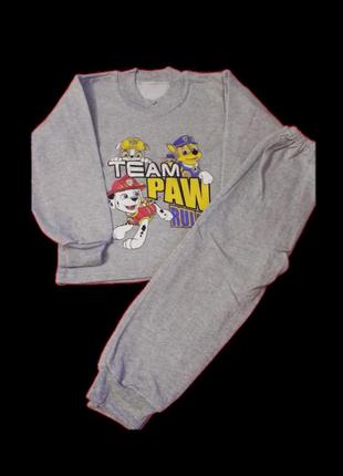Стильна дитяча піжама для хлопчиків на легкому начосі з принтом  щенячий патруль