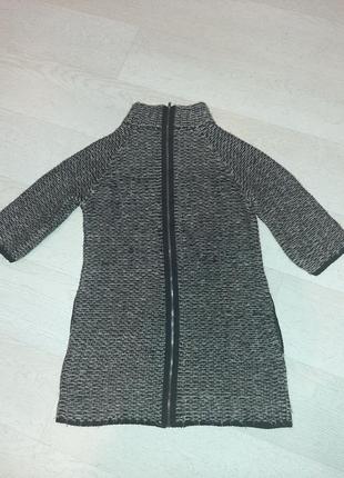 Тёплое вязаное платье на молнии zara3 фото