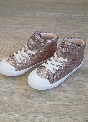 Ботинки хайтопы блестящие h&m 31 размер