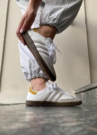 Кросівки adidas samba og kith classics white/yellow6 фото