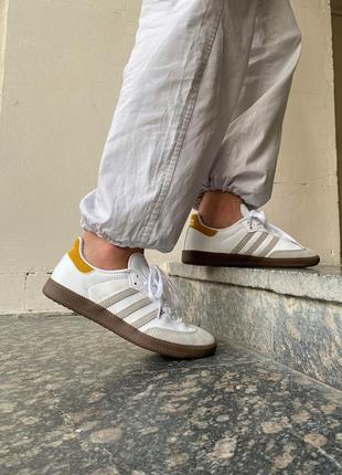 Кросівки adidas samba og kith classics white/yellow1 фото