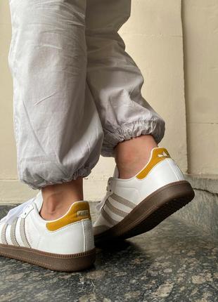 Кросівки adidas samba og kith classics white/yellow5 фото