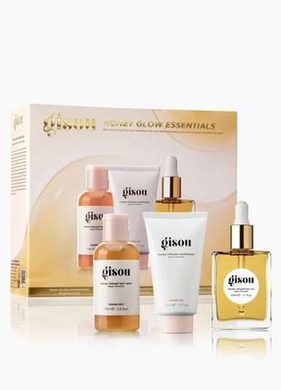 Gisou honey glow essentials набір для волосся - олія, шампунь, кондиціонер