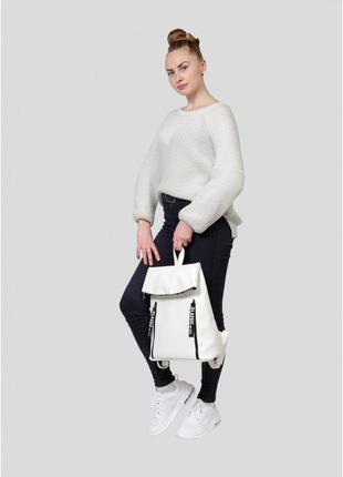 Белый женский рюкзак стильный женский рюкзак рюкзак для девушки модный женский рюкзак3 фото