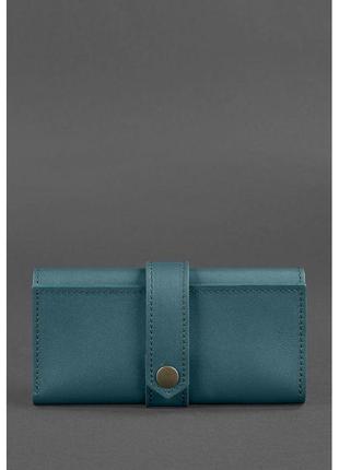 Шкіряне жіноче портмоне зелене якісне портмоне для дівчини стильний жіночий гаманець зі шкіри краст1 фото