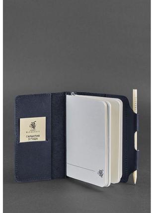 Кожаный блокнот синий блокнот премиум класса для деловых мужчин и женщин кожаный...