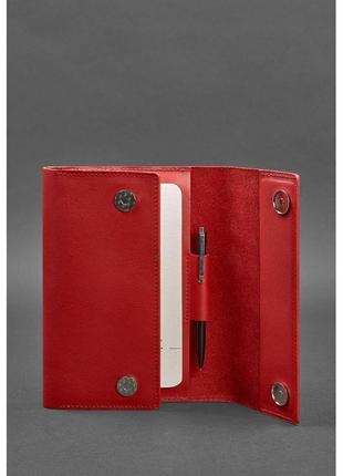 Шкіряний червоний блокнот для жінок шкіряний софт-бук ручної роботи блокнот преміум класу діловий блокнот4 фото