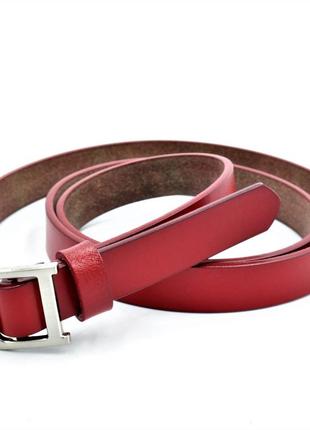 Женский кожаный ремень  красный качественный ремешок для девушки современный поясок для женщины пояс из кожи3 фото