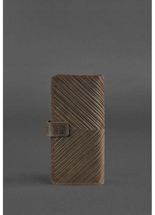 Оригинальное женское портмоне инди темно-коричневое современный женский кошелек красивый женский кошелек4 фото