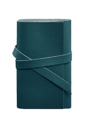 Шкіряний блокнот (софт-бук) зелений краст блокнот преміум класу жіночий блокнот софт-бук з натуральної шкіри5 фото