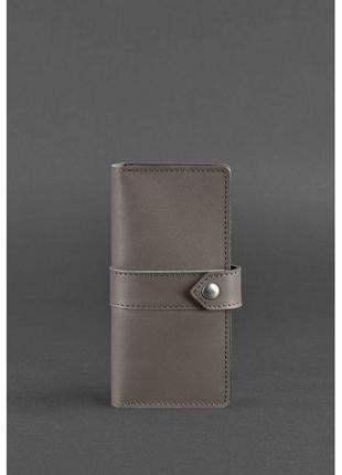 Стильне портмоне преміум класу шкіряне жіноче портмоне темно-бежеву якісний шкіряний жіночий гаманець