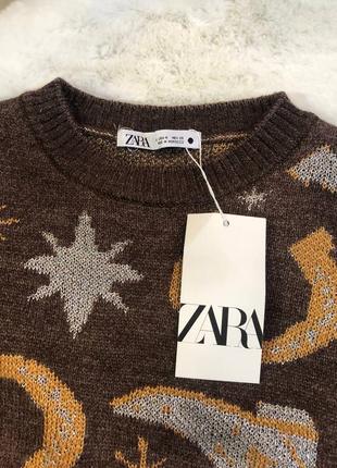 Новый стильный крутой свитер, свитшот zara, шерстяной в стиле кантри, вестерн6 фото