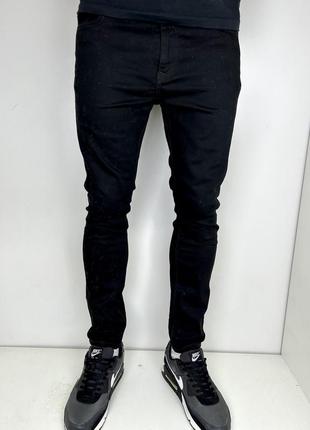 River island skinny джинсы 34/30 размер зауженные черные оригинал