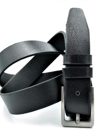 Кожаный ремень чёрный солидный мужской ремень качественный ремень с кожи подарок парню4 фото