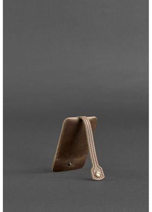 Кожаная ключница 1.0 темно-коричневая ключница для мужчины современный чехол для ключей ручной работы5 фото