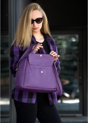 Женская cпортивная cумка sambag фиолетовая яркая молодежная сумка компактная дорожняя сумка для девушек4 фото