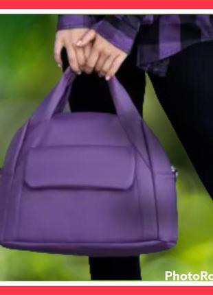 Женская cпортивная cумка sambag фиолетовая яркая молодежная сумка компактная дорожняя сумка для девушек1 фото