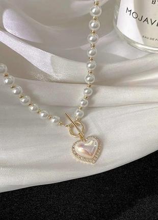 Подвесные ожерелья элегантная имитация жемчужная колье из бусинки для женщин4 фото