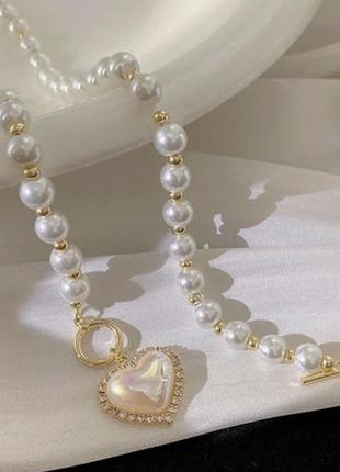 Подвесные ожерелья элегантная имитация жемчужная колье из бусинки для женщин5 фото