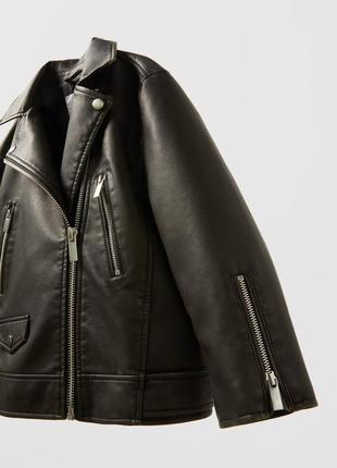 Куртка оверсайз в байкерском стиле из искусственной кожи zara4 фото