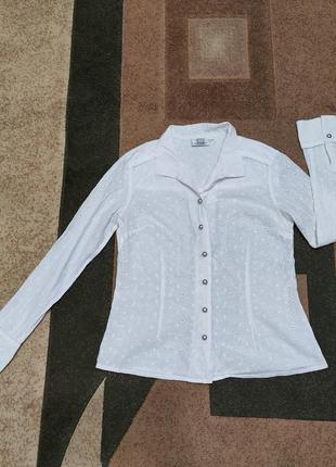 Блуза блузка рубашка сорочка прошва батист с,хс розмір1 фото