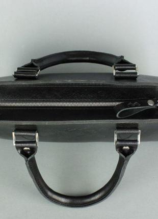 Женская кожаная сумка fancy черная сафьян качественная сумка люкс класса из натуральной кожи для женщин5 фото