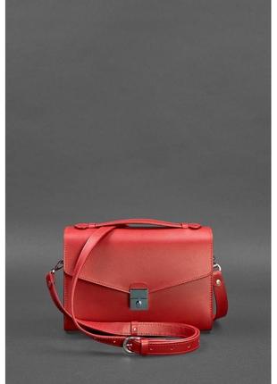 Женская кожаная сумка-кроссбоди lola красная стильная женская сумка лекс класса кожаная красная женская сумка4 фото