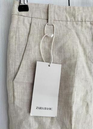 Нові брюки з льону zara, розмір xs,3 фото