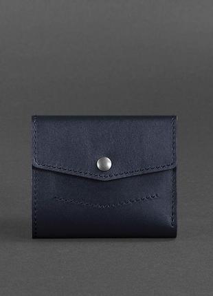 Сучасний чоловічий шкіряний гаманець колір темно-синій чоловічий гаманець преміум класу шкіряний чоловічий гаманець5 фото