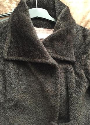 Шикарное итальянское брендовое пальто из альпаки с шерстью6 фото