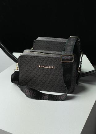 Сумка в стиле michael kors ginny crossbody bag brown4 фото