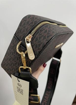 Сумка в стиле michael kors ginny crossbody bag brown9 фото