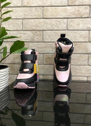 Сноубутсы ботинки ботиночки черные розовые ботинки ботинки сапоги tom.m3 фото